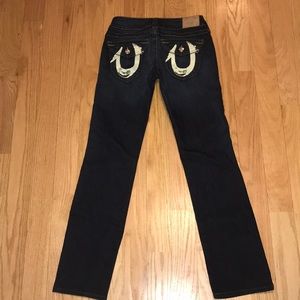 True religion dark washed jeans